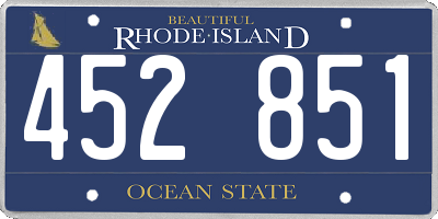 RI license plate 452851