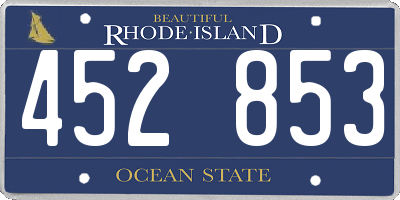 RI license plate 452853