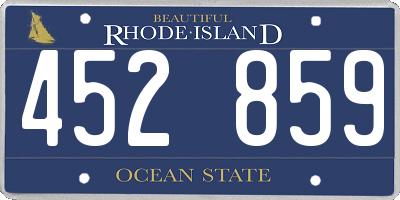 RI license plate 452859