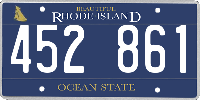 RI license plate 452861