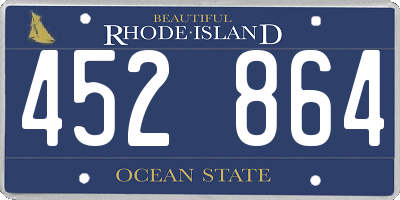 RI license plate 452864