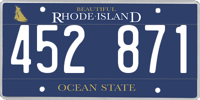 RI license plate 452871