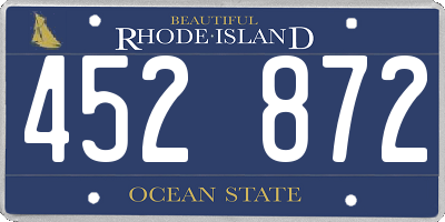 RI license plate 452872