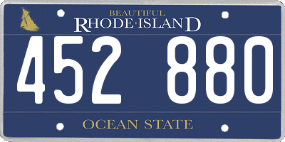 RI license plate 452880