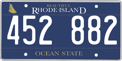RI license plate 452882