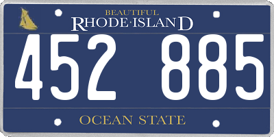 RI license plate 452885
