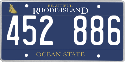 RI license plate 452886