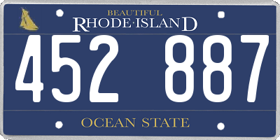 RI license plate 452887