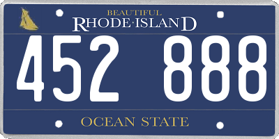 RI license plate 452888