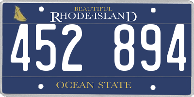 RI license plate 452894