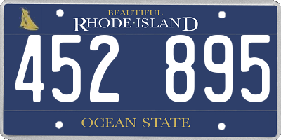 RI license plate 452895