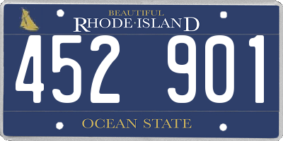RI license plate 452901
