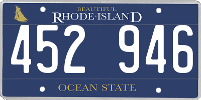 RI license plate 452946