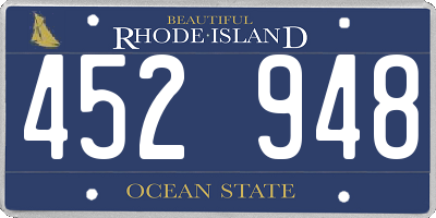 RI license plate 452948