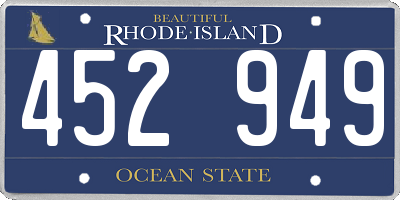 RI license plate 452949