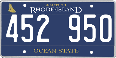 RI license plate 452950