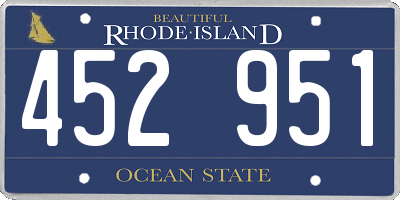RI license plate 452951