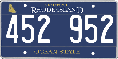 RI license plate 452952