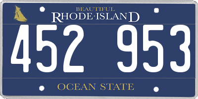 RI license plate 452953