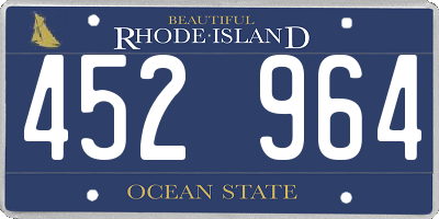 RI license plate 452964