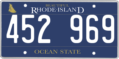 RI license plate 452969
