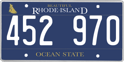 RI license plate 452970