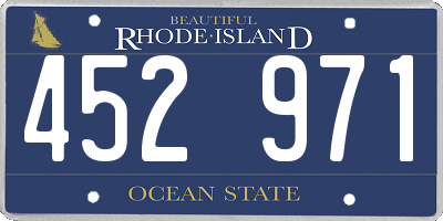 RI license plate 452971