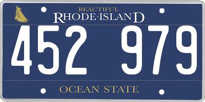 RI license plate 452979