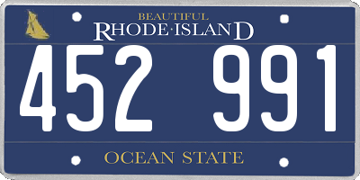 RI license plate 452991