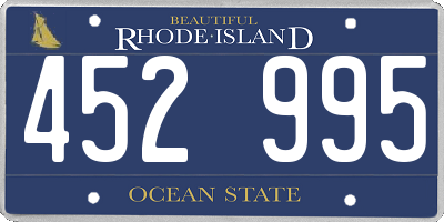 RI license plate 452995
