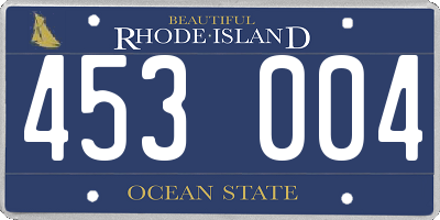RI license plate 453004