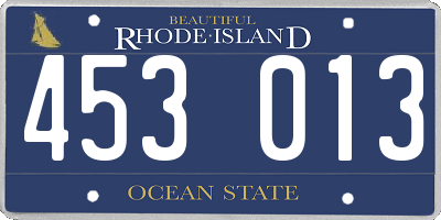RI license plate 453013
