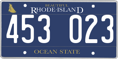 RI license plate 453023