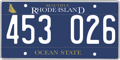 RI license plate 453026