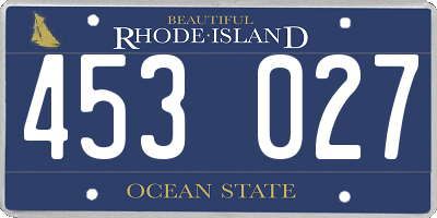 RI license plate 453027