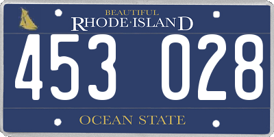 RI license plate 453028