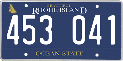 RI license plate 453041