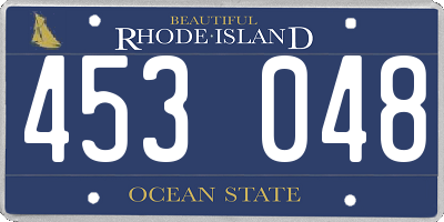 RI license plate 453048
