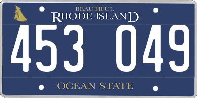 RI license plate 453049