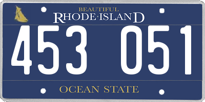 RI license plate 453051