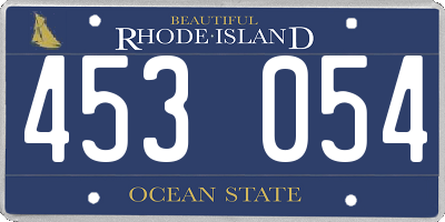 RI license plate 453054