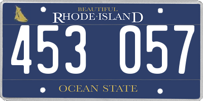 RI license plate 453057