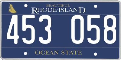 RI license plate 453058