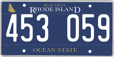 RI license plate 453059