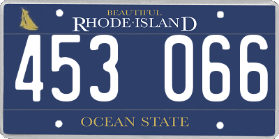 RI license plate 453066