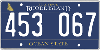 RI license plate 453067