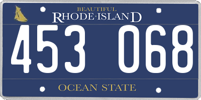 RI license plate 453068