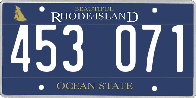 RI license plate 453071