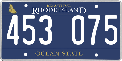 RI license plate 453075