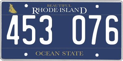 RI license plate 453076
